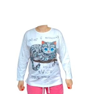Cheshire cat long sleeve top sz M